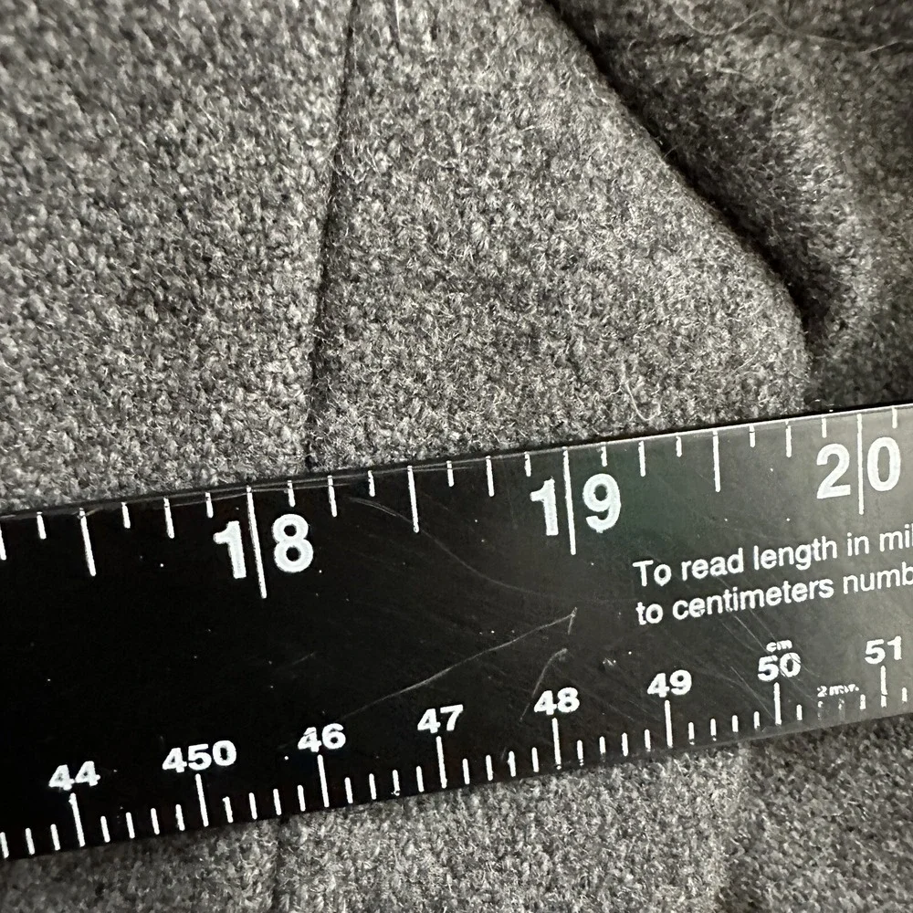 J Crew Jacket Womens Medium Gray Wool Lined Coat YKK Zip Vintage‎ Pockets - Picture 8 of 9